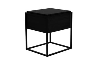 Black oak Monolit bedside table preview