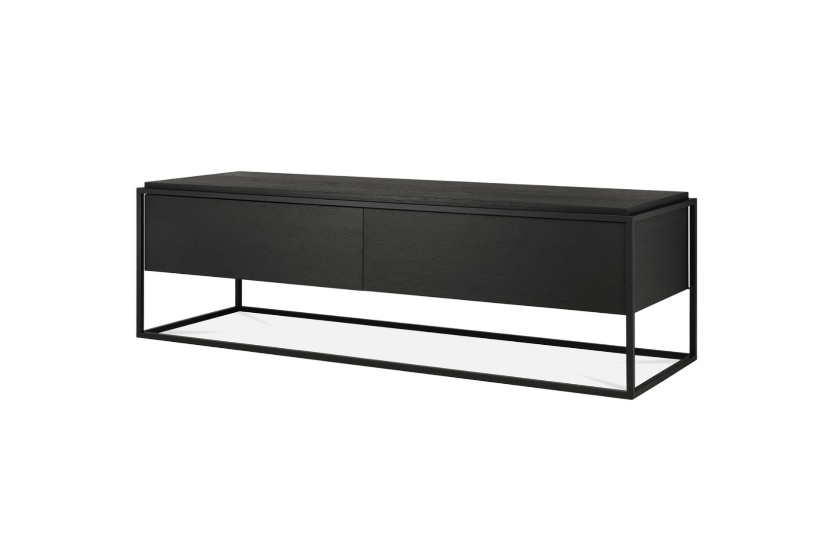 Ethnicraft Oak Monolit TV Cupboard 140 - Black - Image 3