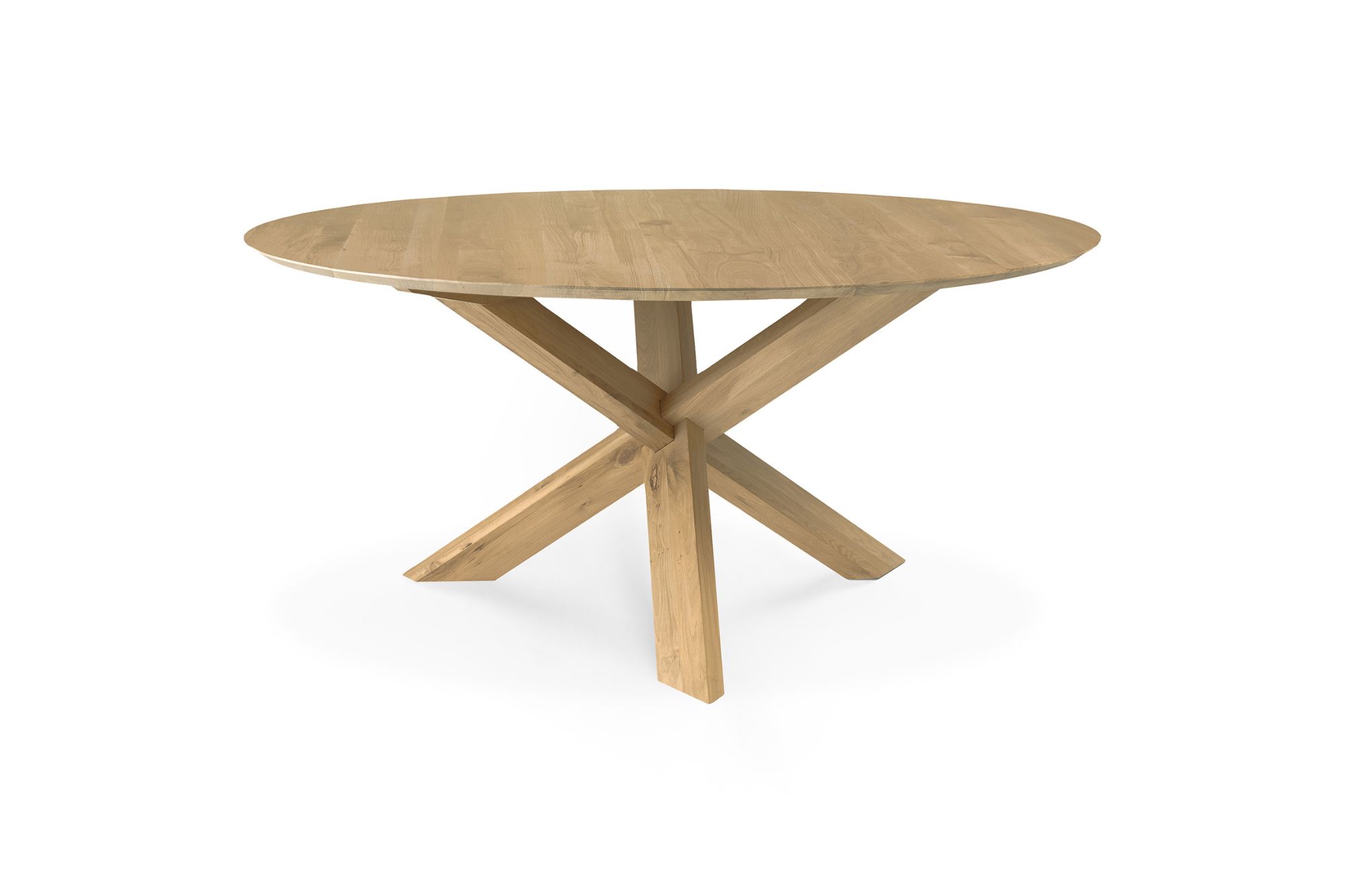 Ethnicraft Oak Circle Dining Table 136cm
