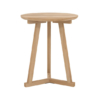Oak Tripod side table front preview