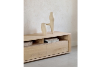 Alternative view of Ethnicraft Oak Shadow TV cupboard 140 - 2 drawer