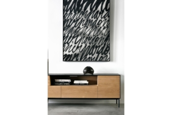 Alternative view of Ethnicraft Oak Blackbird TV cupboard 180