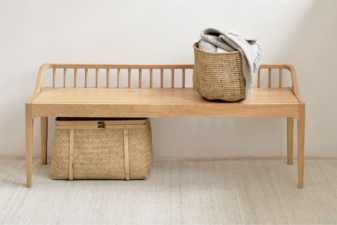 Alternative view of Ethnicraft Oak Spindle Bench 150cm