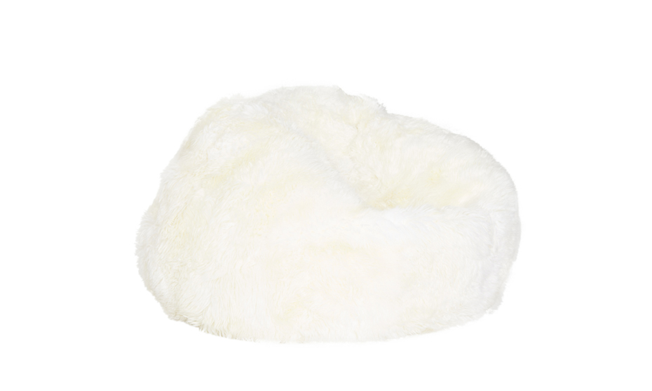 NZ Long Wool Sheepskin Bean Bag - Ivory | Accessories | Cuchi