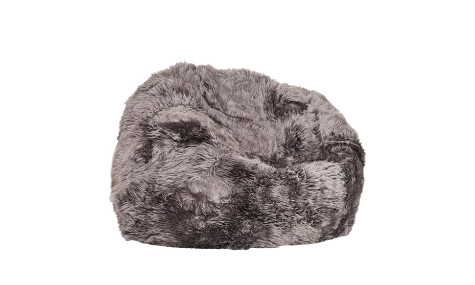 NZ Long Wool Sheepskin Bean Bag - Smoke Grey | Accessories | Cuchi