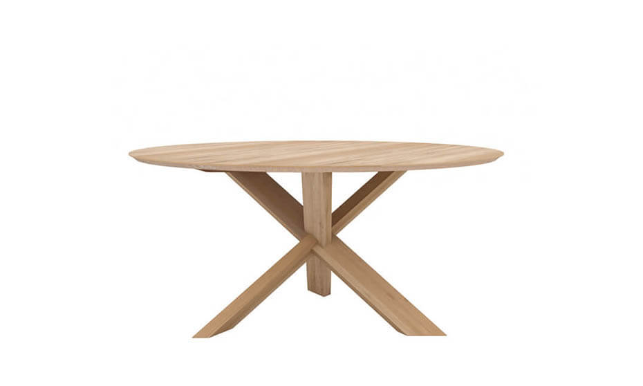 Oak Circle Dining Table 136cm, Circle Dining Tables Nz