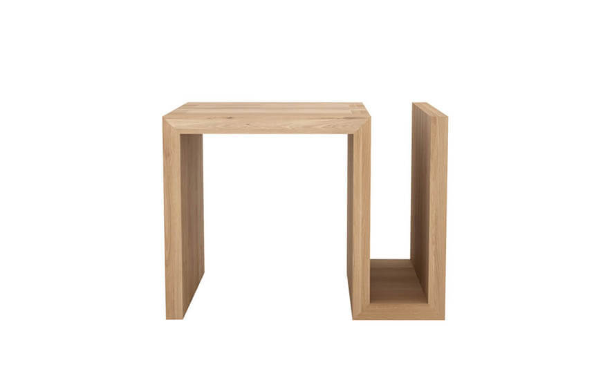 Oak Naomi side table product preview.