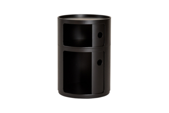 Alternative view of Barrel side table - black