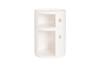 Alternative view of Barrel side table - white