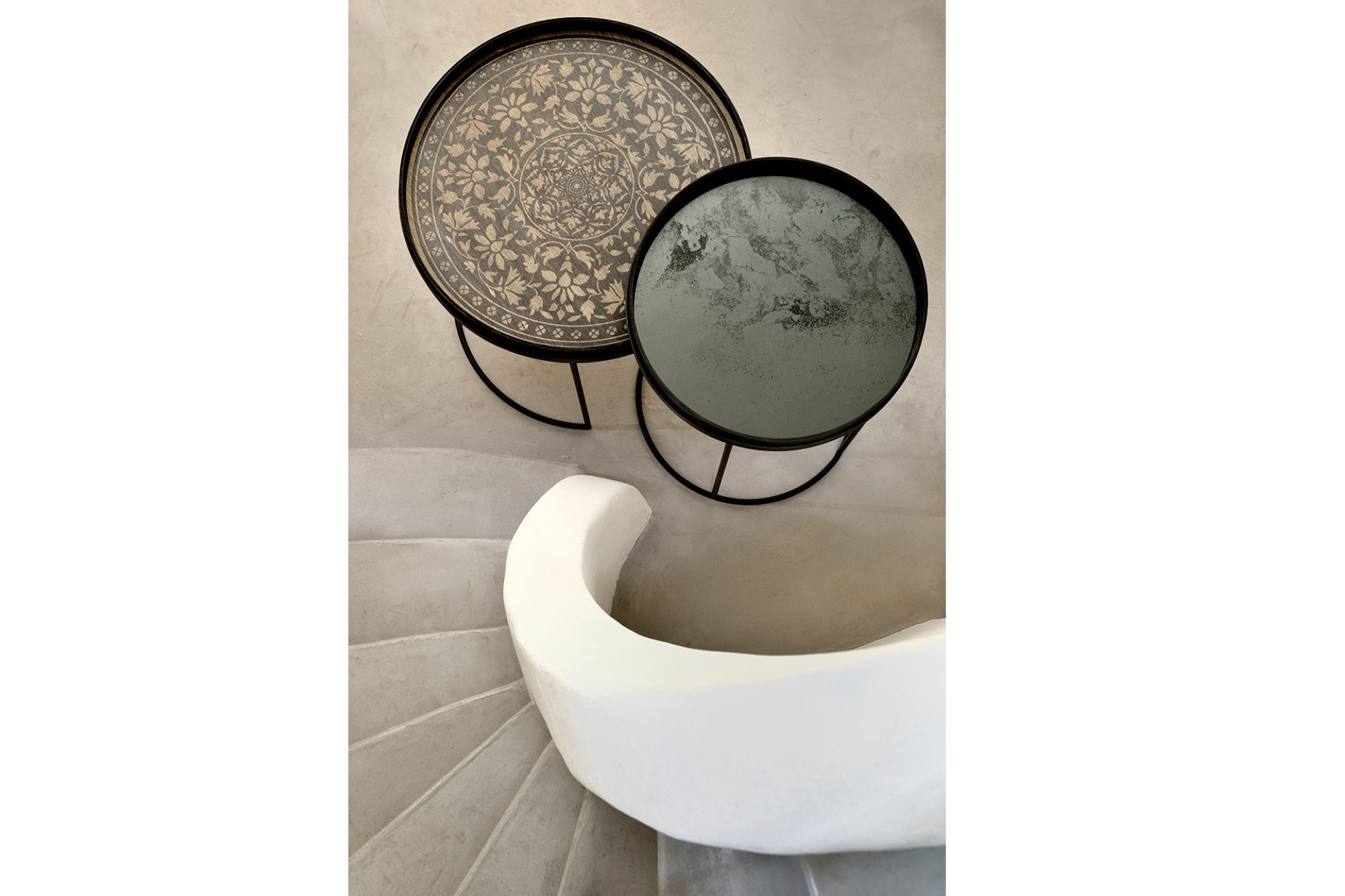 Ethnicraft Heavy Aged Clear Mirror Tray Small - Image 2