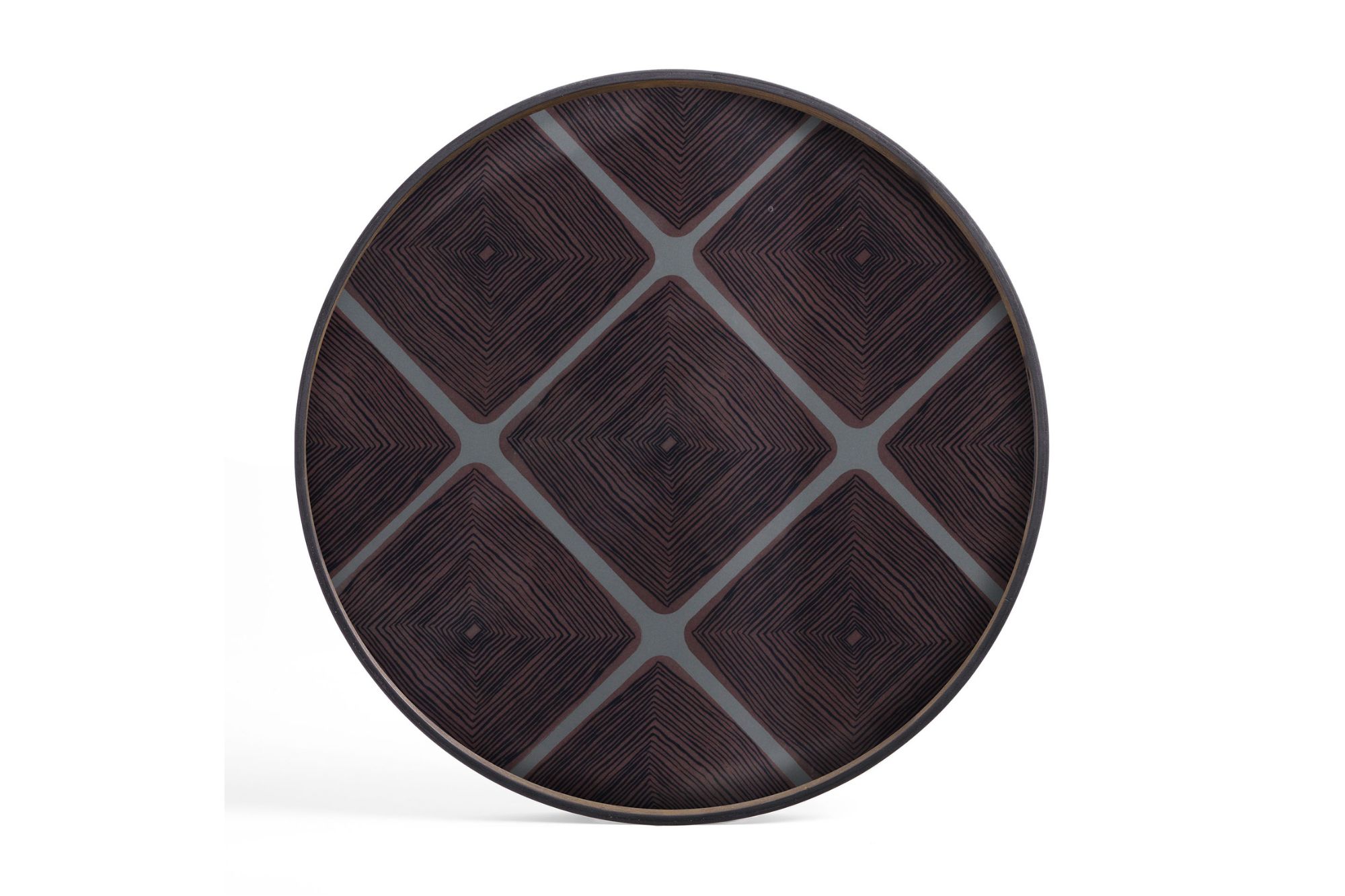 Ethnicraft Slate Linear Squares Glass Tray XL