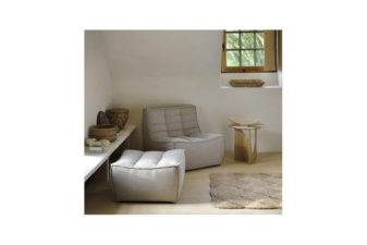 Alternative view of Ethnicraft Hugo Sofa Foot Stool - Beige