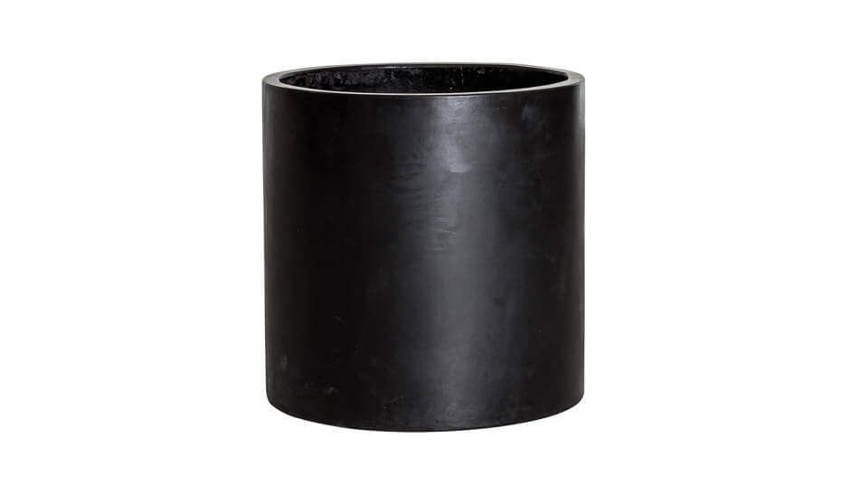 Large Cylinder Planter in Black