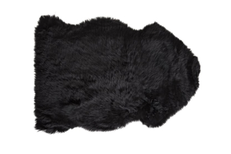 NZ Long Wool Single Sheepskin - Black