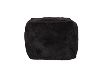 NZ Shorn Sheepskin Ottoman Square - Black