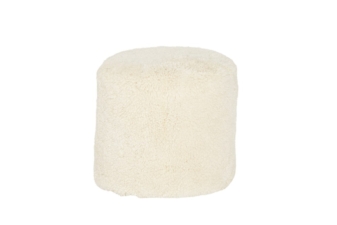 NZ Shorn Sheepskin Ottoman Round - Cream