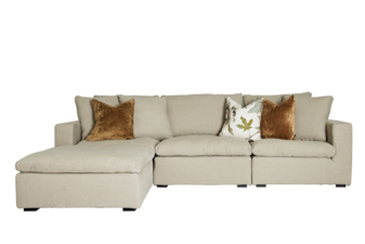 Alternative view of Kobe Sofa Ottoman - Hemp