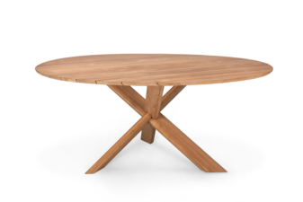 Alternative view of Ethnicraft Circle Outdoor Teak Dining Table 163