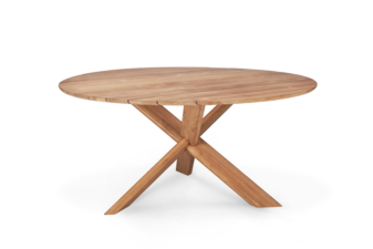 Alternative view of Ethnicraft Circle Outdoor Teak Dining Table 136