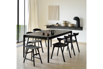 Alternative view of Ethnicraft Osso Oak Dining Stool - Black