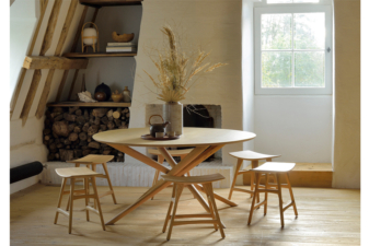 Alternative view of Ethnicraft Osso Oak Dining Stool - Natural