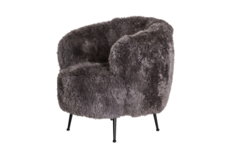 Alternative view of Sheepskin Chair - NZ Long Wool Smoke Grey