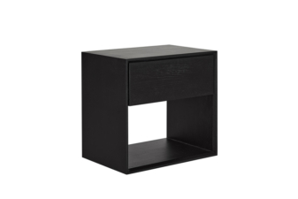 Alternative view of Ethnicraft Nordic Oak Nightstand Tall - Black