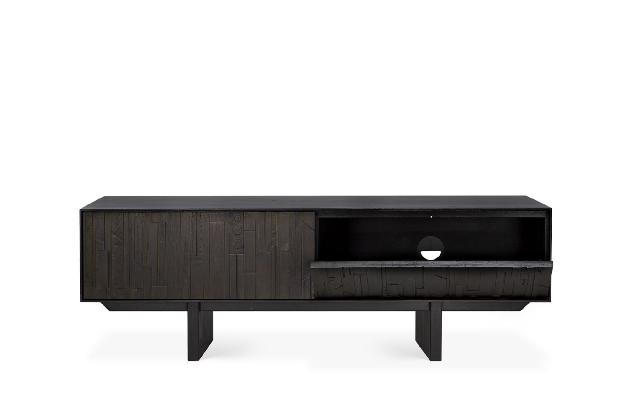 Ethnicraft Teak Mosaic TV Cupboard 162cm - Image 4