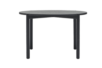 Black round dining table