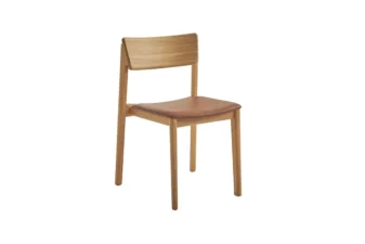 Sketch Poise Natural Wood and Leather Seat - Cuchi