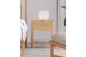 Alternative view of Sketch Tye 45 Nightstand - Natural / Bianco Carrara