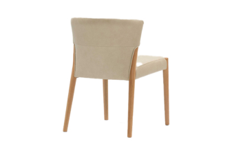 Alternative view of Sketch Ronda Dining Chair - Natural / Limestone leather