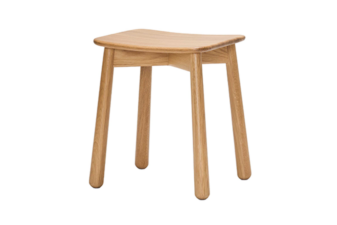 Natural wooden low stool