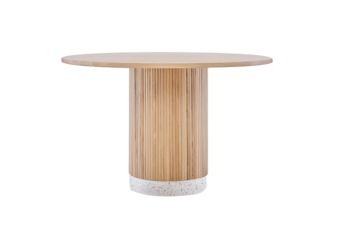 Natural round wooden table