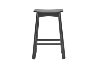 Black wooden counter bar stool