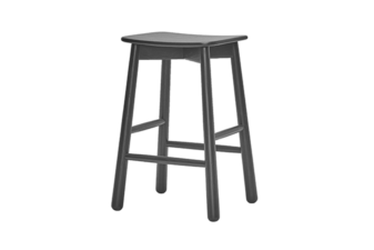 Black wooden counter bar stool