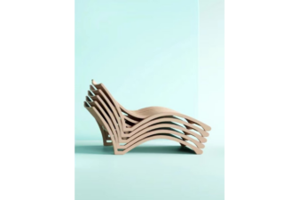 Alternative view of Wave Sunlounger - Sand