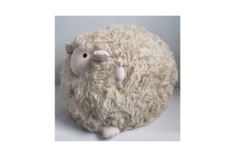 Alternative view of Shearling Lamb Round Cushion - Honey