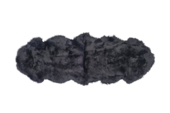 NZ Long Wool Double Sheepskin - Black