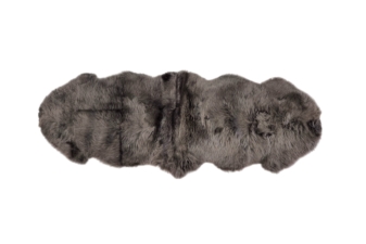 NZ Long Wool Double Sheepskin - Smoke Grey