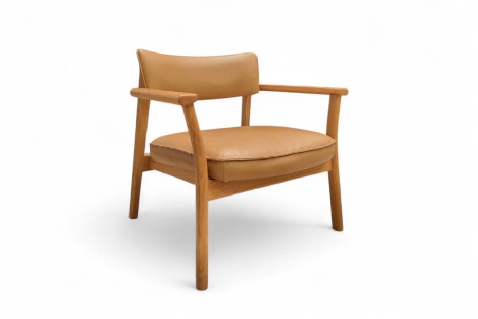 Sketch Poise Soft Lounge Chair - Pecan Leather