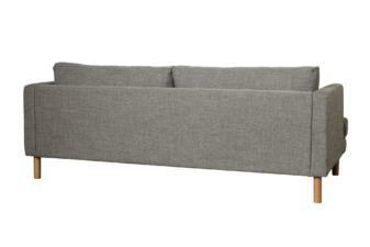 Sketch Montego 3 seater sofa in elephant grey fabric, rear view