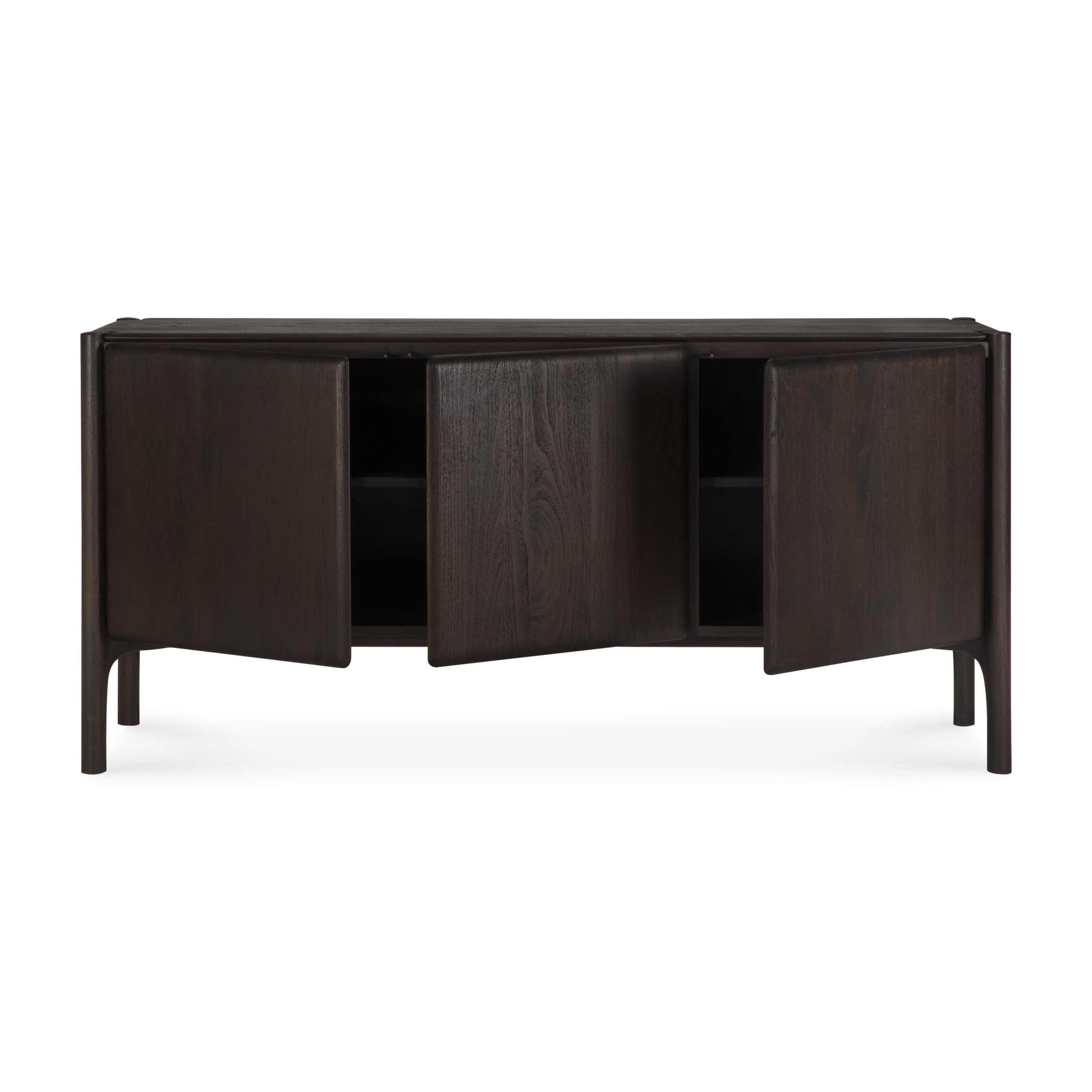 Ethnicraft Pi Sideboard 3 Door - Dark Brown - Image 3