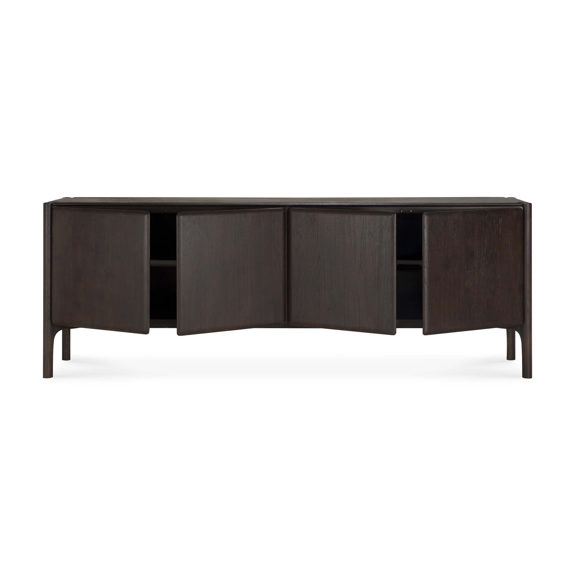 Ethnicraft Pi Sideboard 4 Door - Dark Brown - Image 3
