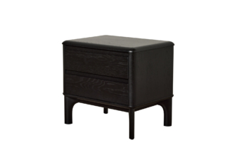 Alternative view of Sketch Alura Bedside 2 Drawer - Black 60cm