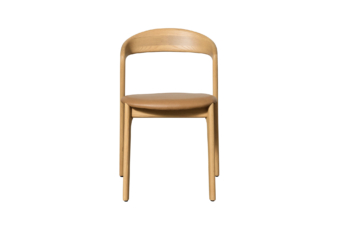 Sketch Alura Dining Chair - Blonde Oak/ Pecan Leather