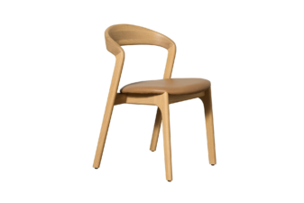 Alternative view of Sketch Alura Dining Chair - Blonde Oak/ Pecan Leather